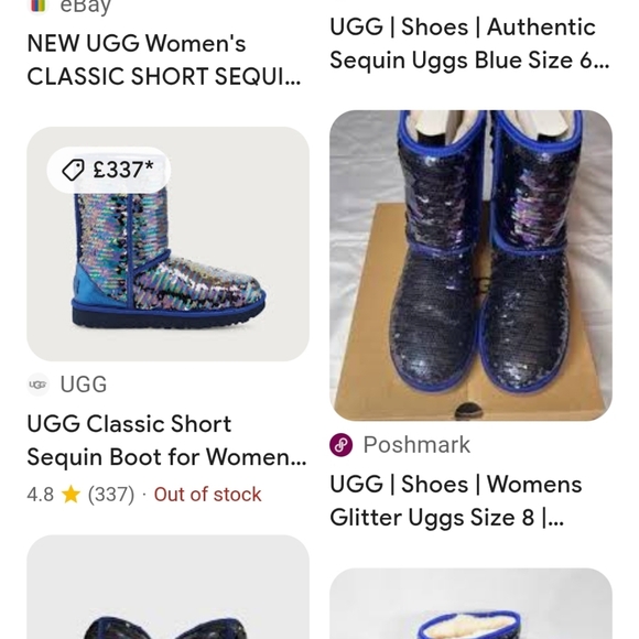 Ugg Mermaid Cosmic Multicolored Sequin Boots - Picture 12 of 12